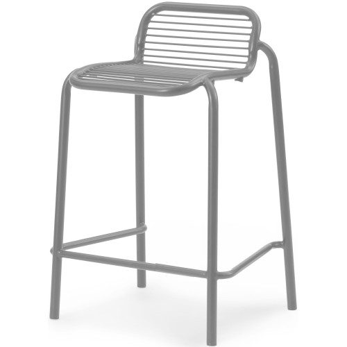 Vig Low barstool – Grey - Normann Copenhagen