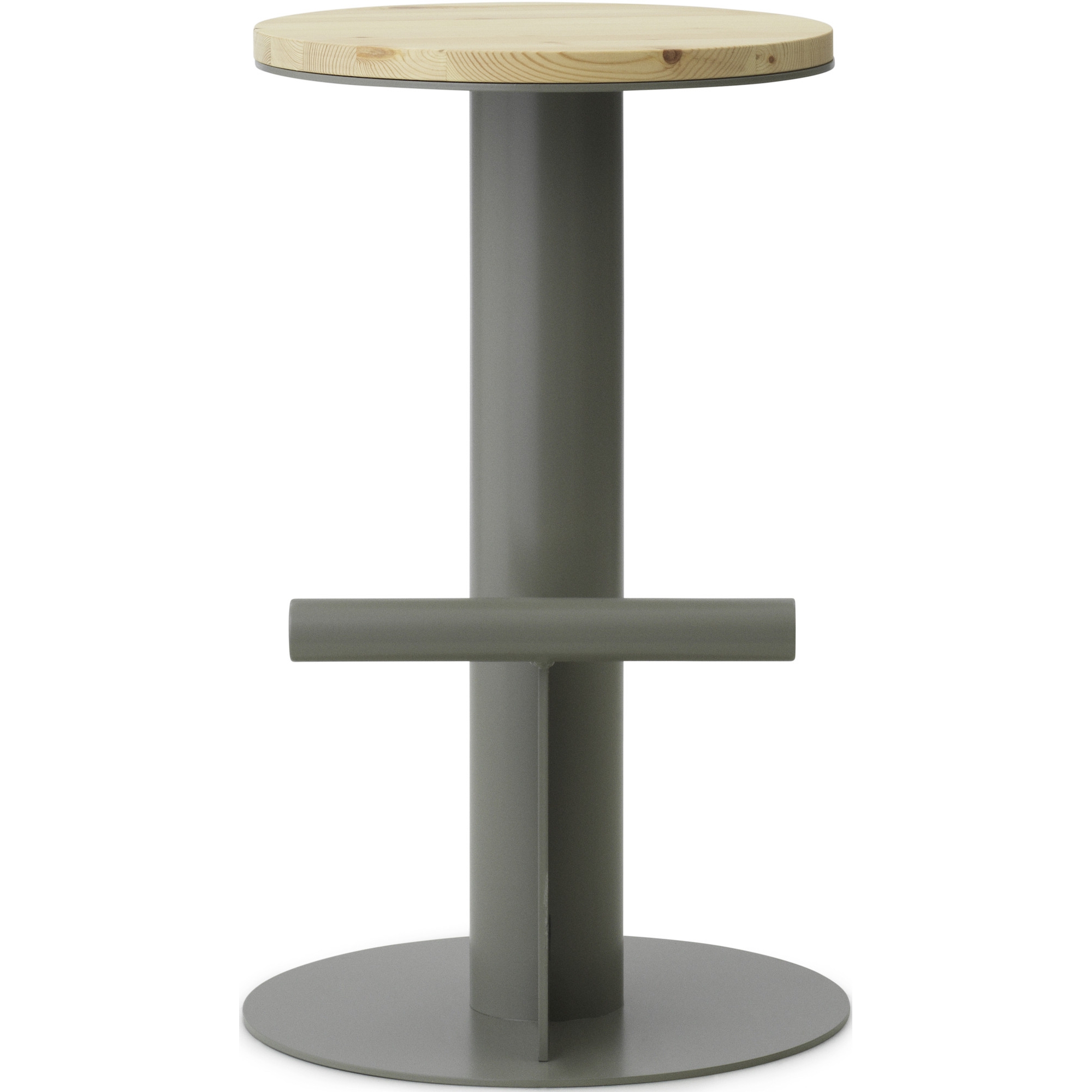 Pole bar stool - Low - Grey - Normann Copenhagen