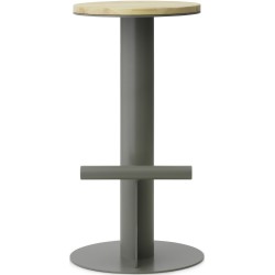 Pole bar stool - High - Grey - Normann Copenhagen