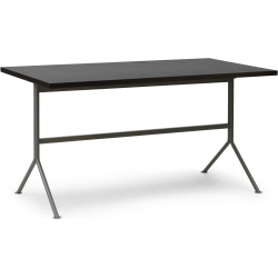 Bureau Kip – Piètement Gris + Pin teinté marron foncé - Normann Copenhagen