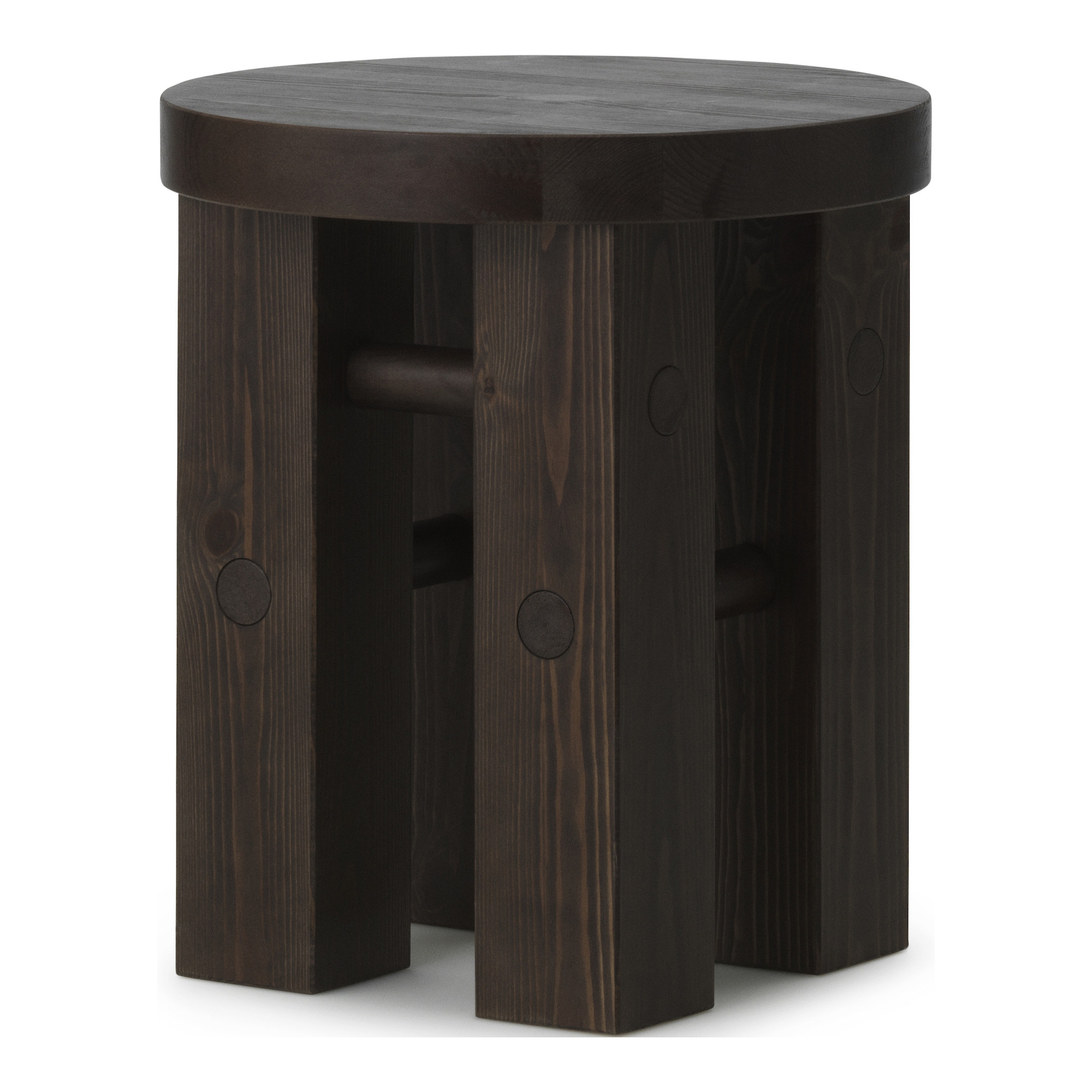 Fyr Stool – Dark brown stained pine - Normann Copenhagen