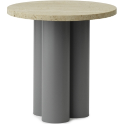 Dit Table – Grey Frame + Travertine Light Tabletop - Normann Copenhagen