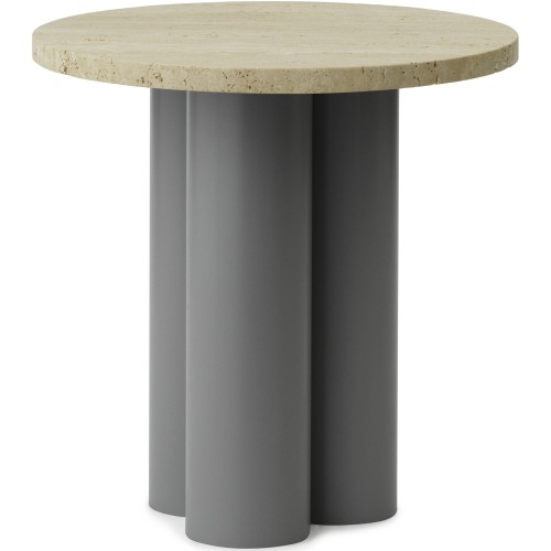 Table Dit – Structure Grise + Plateau Travertine Light - Normann Copenhagen