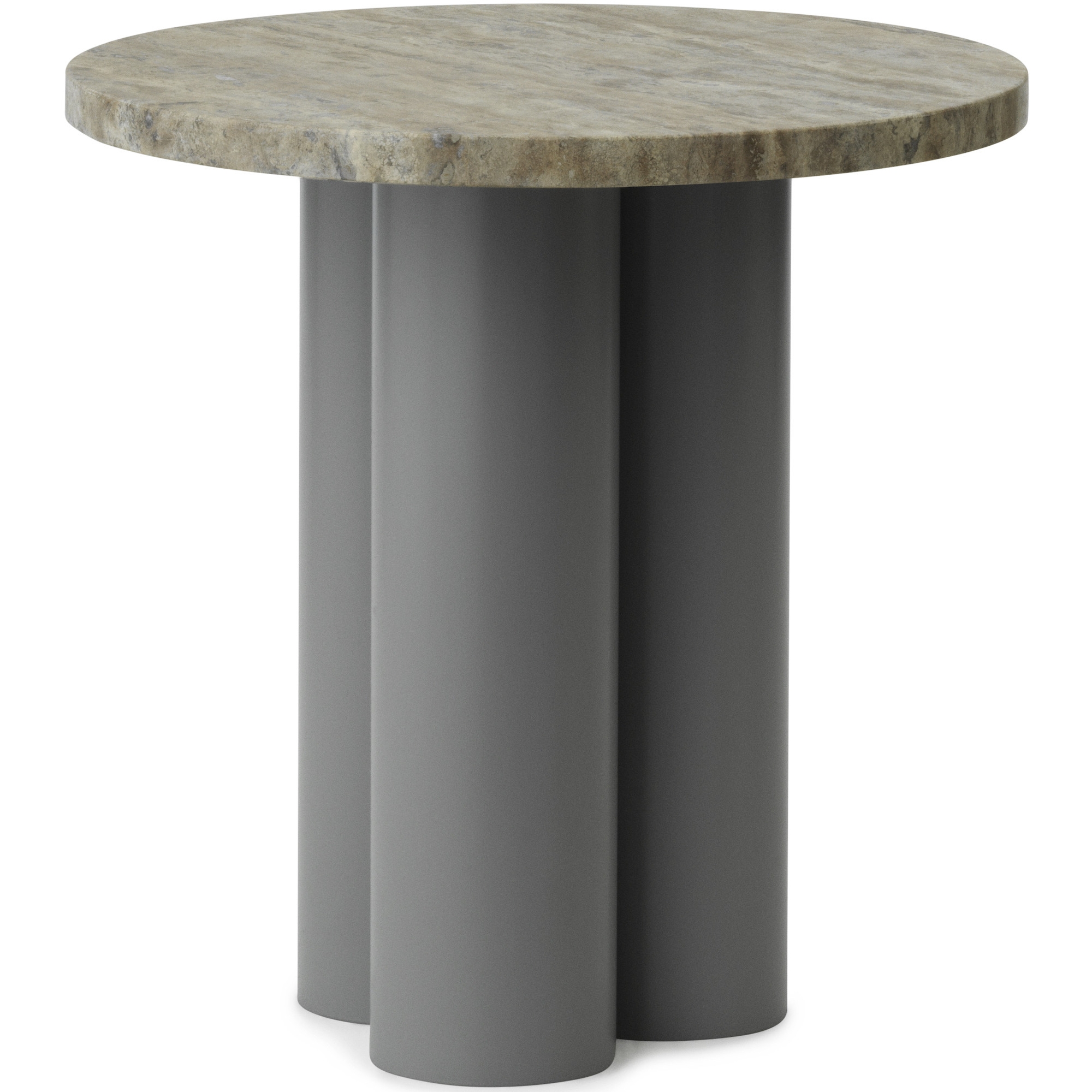 Dit Table – Grey Frame + Travertine Silver Tabletop - Normann Copenhagen