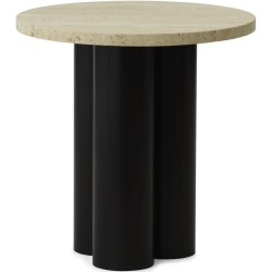 Dit Table – Brown Frame + Travertine Light Tabletop - Normann Copenhagen