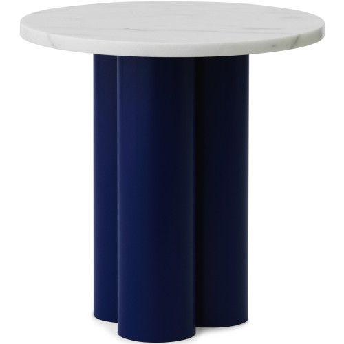 Dit Table – Bright Blue Frame + White Carrara Tabletop - Normann Copenhagen