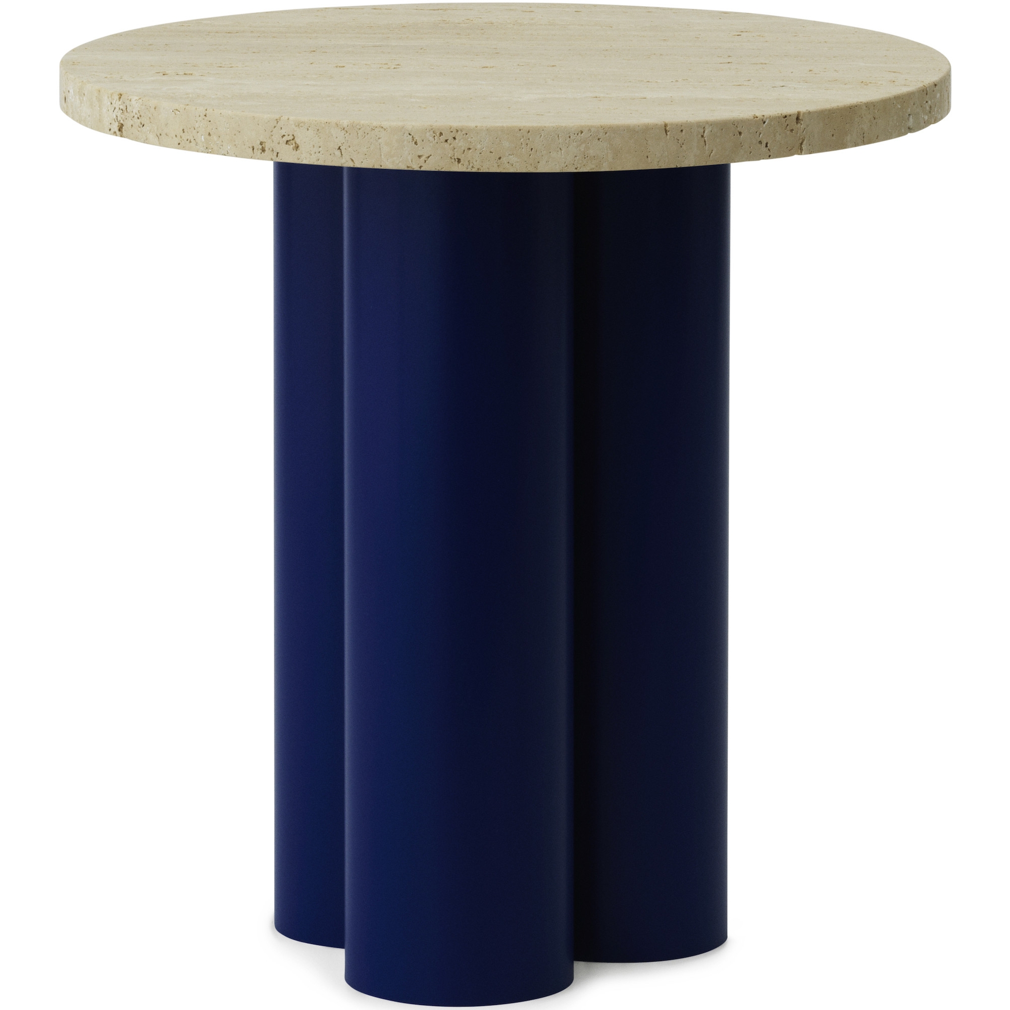 Dit Table – Bright Blue Frame + Travertine Light Tabletop - Normann Copenhagen