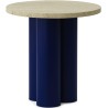 Dit Table – Bright Blue Frame + Travertine Light Tabletop - Normann Copenhagen