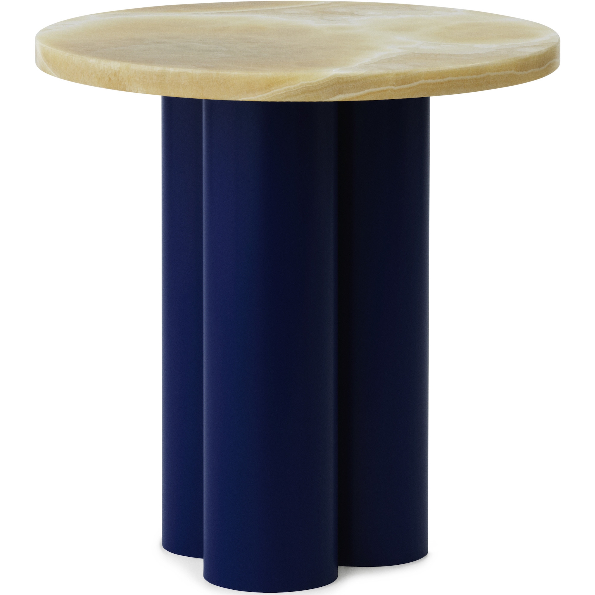 Dit Table – Bright Blue Frame + Honey Onyx Tabletop - Normann Copenhagen