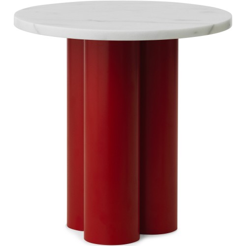 Table Dit – Structure Bright Red + Plateau White Carrara - Normann Copenhagen