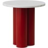 Dit Table – Bright Red Frame + White Carrara Tabletop - Normann Copenhagen