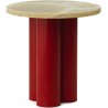 Dit Table – Bright Red Frame + Honey Onyx Tabletop - Normann Copenhagen