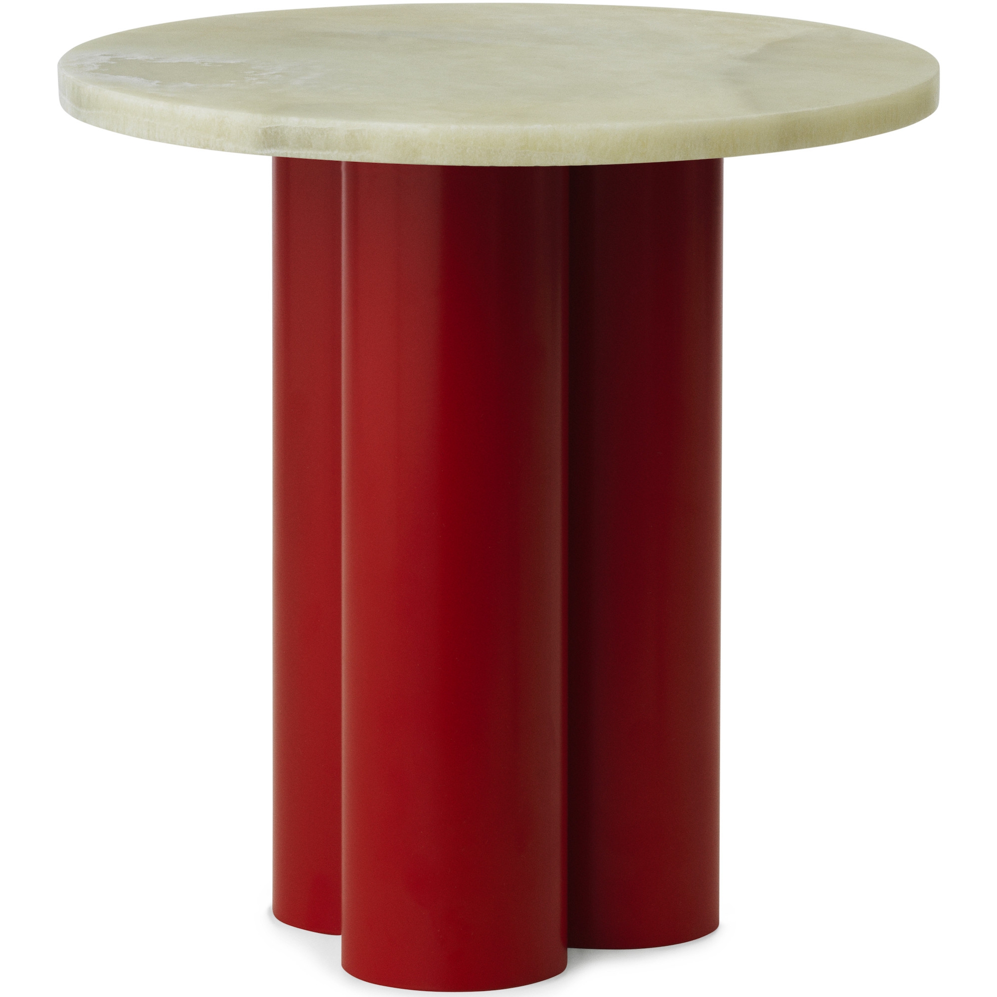 Dit Table – Bright Red Frame + Emerald Onyx Tabletop - Normann Copenhagen