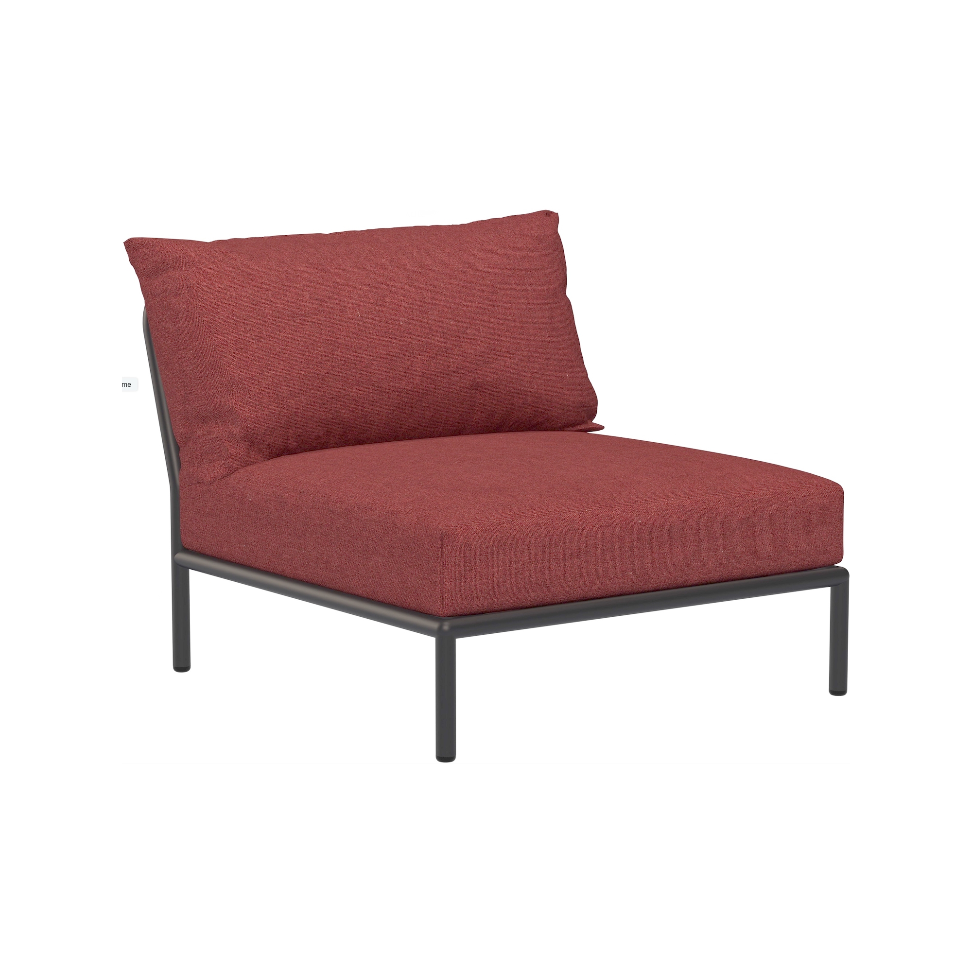 EPUISE – Canapé Level 2 – Fauteuil / module central – Scarlet Heritage + Base Gris foncé - Houe