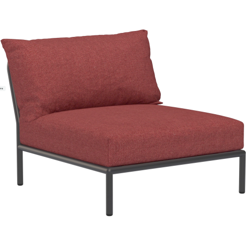 SOLD OUT – Level 2 couch – Lounge chair / central module – Scarlet Heritage + Dark grey base - Houe