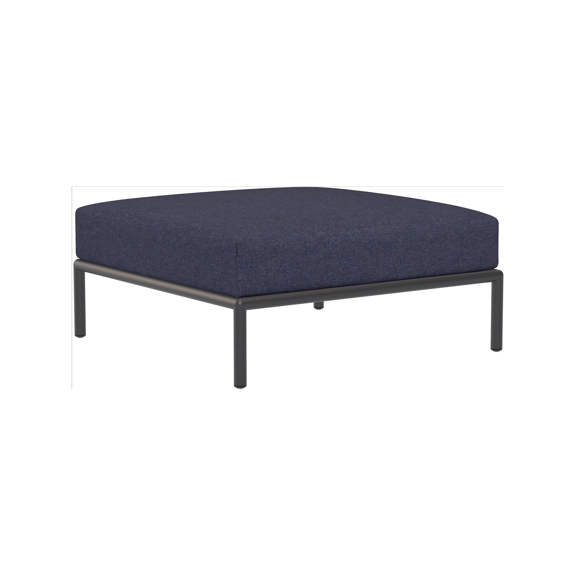 EPUISE – Canapé Level 2 – Ottoman – Indigo Heritage + Base Gris foncé - Houe