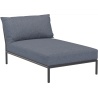 EPUISE – Canapé Level 2 – Chaise longue – Sky Heritage + Base Gris foncé - Houe