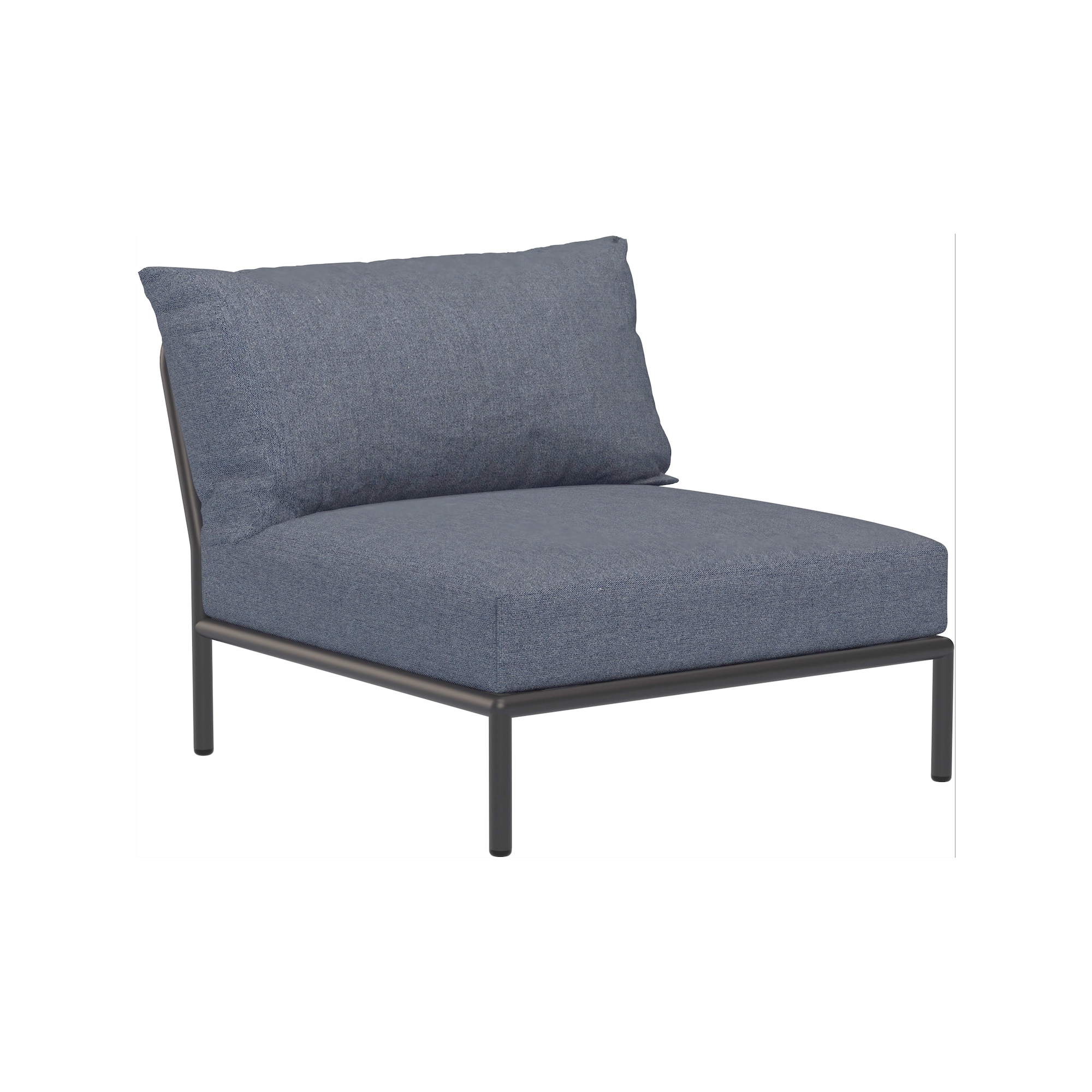 SOLD OUT – Level 2 couch – Lounge chair / central module – Sky Heritage + Dark grey base - Houe