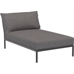 EPUISE – Canapé Level 2 – Chaise longue – Slate Heritage + Base Gris foncé - Houe