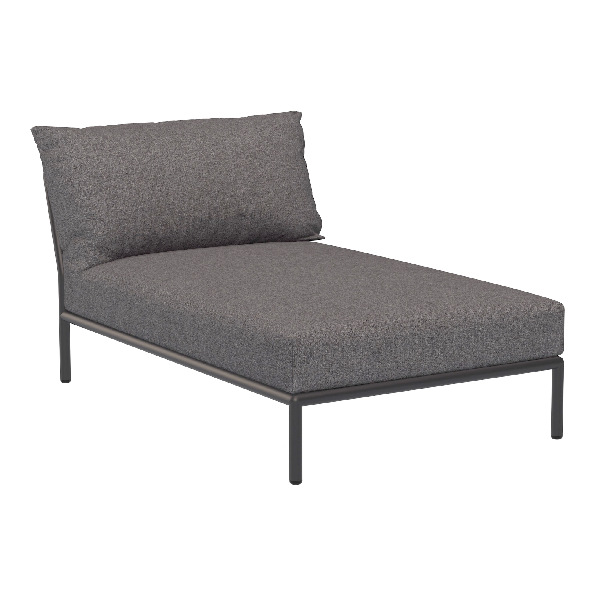 EPUISE – Canapé Level 2 – Chaise longue – Slate Heritage + Base Gris foncé - Houe