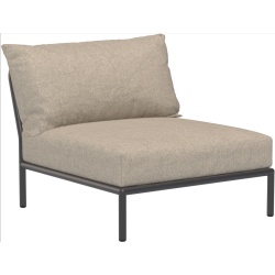 SOLD OUT – Level 2 couch – Lounge chair / central module – Papyrus Heritage + Dark grey base - Houe