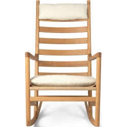 CH45 Rocking chair – Oiled oak + Pierre Frey Yeti Cotton Cushions - Carl Hansen & Søn