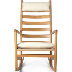 CH45 Rocking chair – Lacquered oak + Pierre Frey Yeti Cotton Cushions - Carl Hansen & Søn