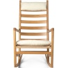 CH45 Rocking chair – Lacquered oak + Pierre Frey Yeti Cotton Cushions - Carl Hansen & Søn