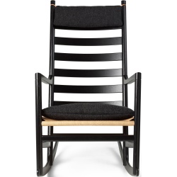 CH45 Rocking chair – Black lacquered oak + Hallingdal 180 Cushions - Carl Hansen & Søn