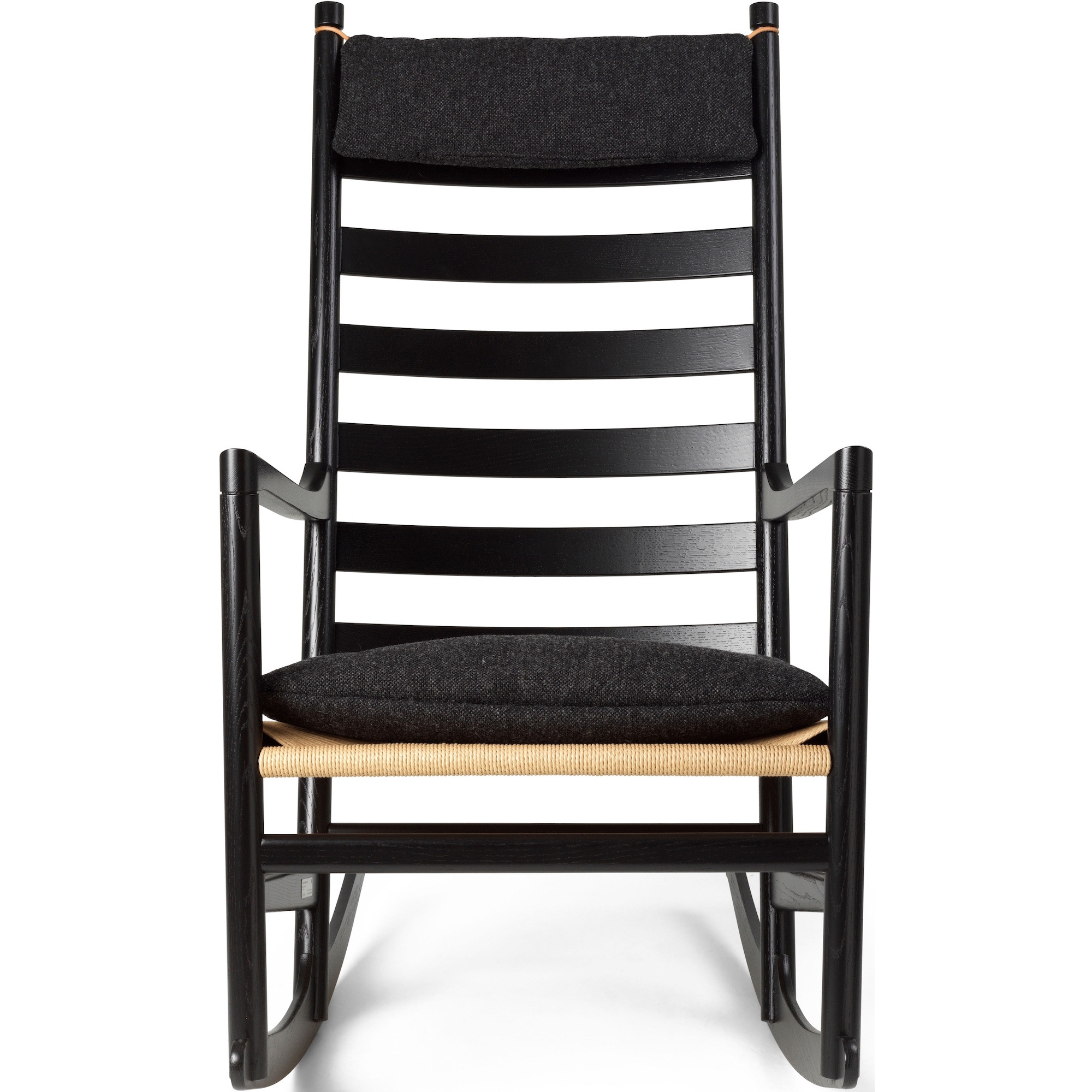 CH45 Rocking chair – Black lacquered oak + Hallingdal 180 Cushions - Carl Hansen & Søn