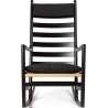 CH45 Rocking chair – Black lacquered oak + Hallingdal 180 Cushions - Carl Hansen & Søn