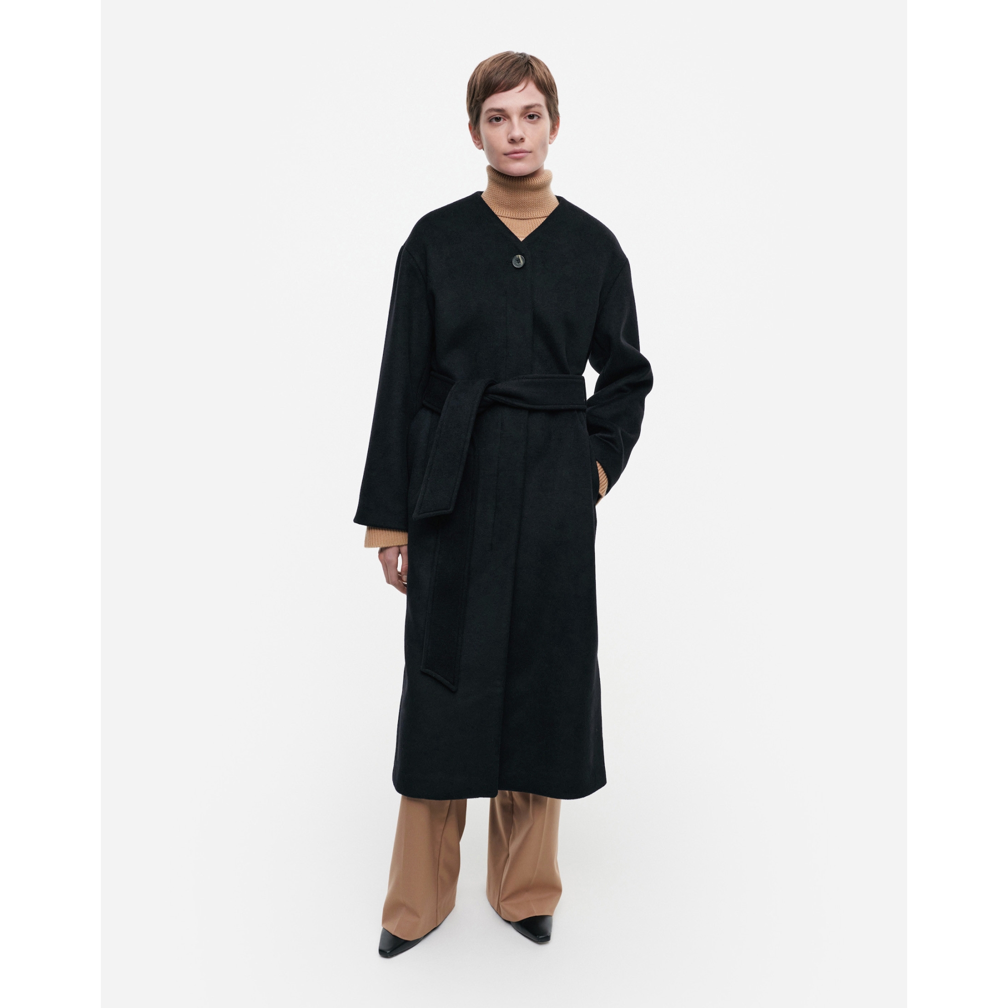 - Marimekko SOLD OUT - Ateljee Solid wool coat 900