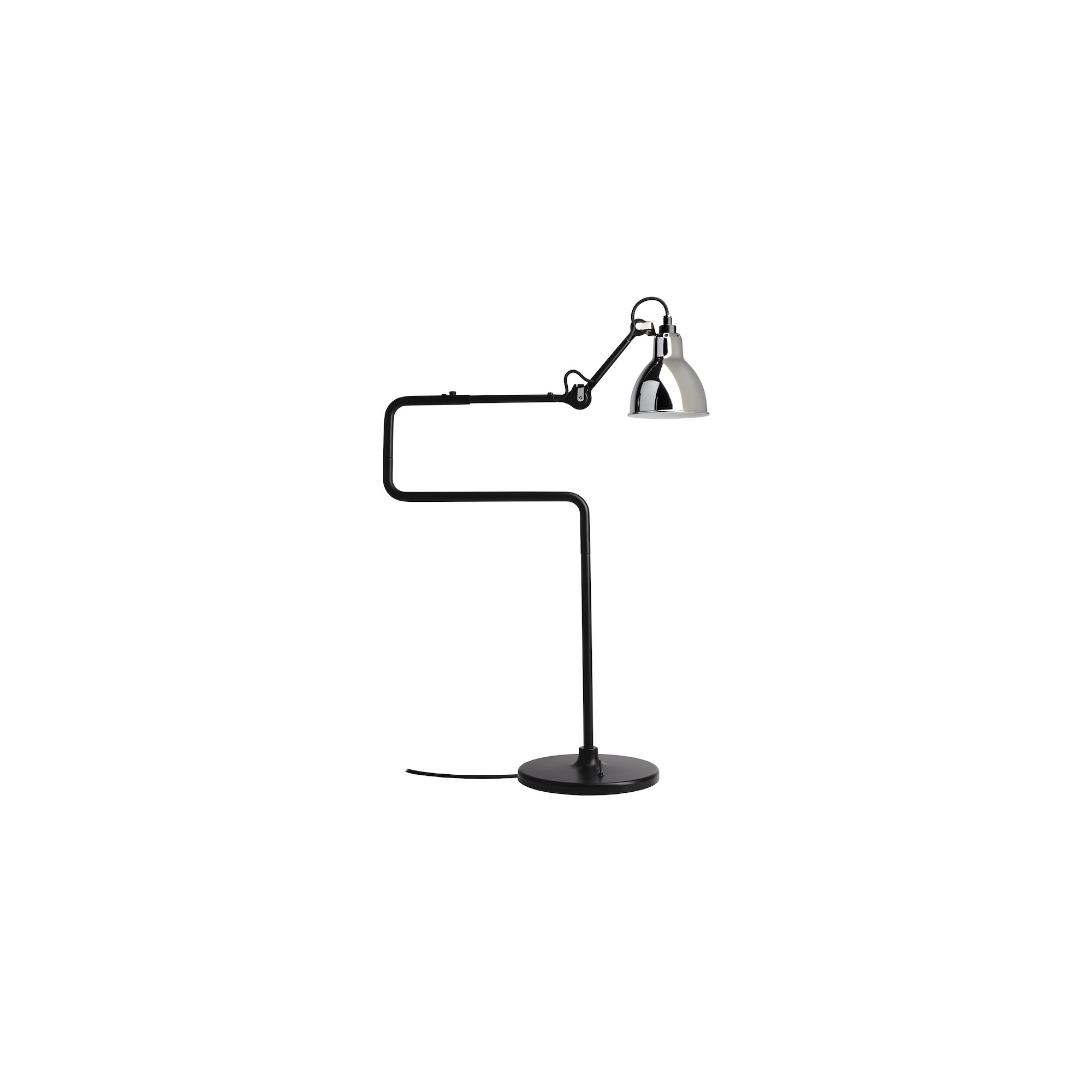 black / round chrome - Gras 317 - table lamp - DCW éditions