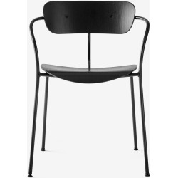 Pavilion AV2 chair – black oak + black fittings + black legs - &Tradition