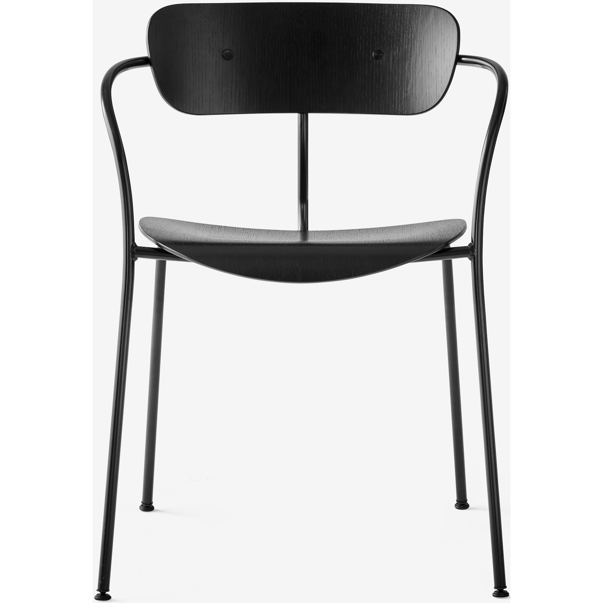 Pavilion AV2 chair – black oak + black fittings + black legs - &Tradition