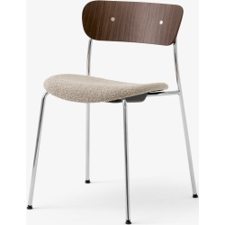 Pavilion AV3 Chair – Walnut + Karakorum 003 + chrome fitting and legs - &Tradition