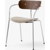 Pavilion AV4 Chair – Walnut + Karakorum 003 + chrome fitting and legs - &Tradition