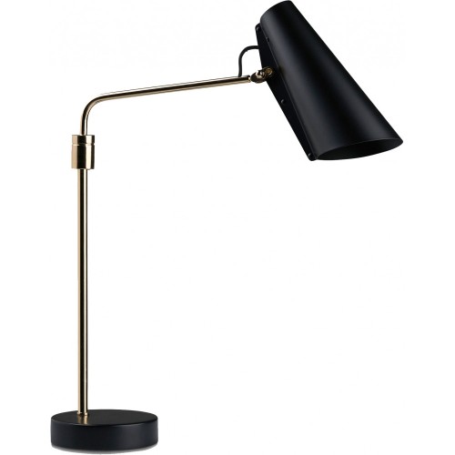 noir / laiton - lampe de table bras pivotant Birdy - Northern