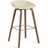 AAS32 Bar stool Melange Cream shell + Walnut base - HAY