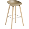 AAS32 Bar stool Clay shell+ Oak base - HAY