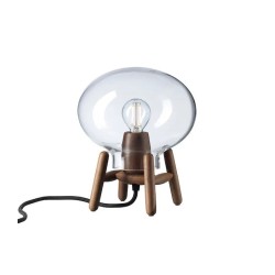 Mini lampe de table Hiti U6 - Transparent / noyer - FDB Møbler