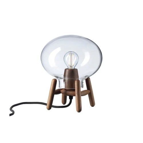 Mini lampe de table Hiti U6 - Transparent / noyer - FDB Møbler