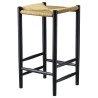 ÉPUISÉ Tabouret de bar J164C – Chêne peint en noir  – 37 x 37 x H67 cm - FDB Møbler