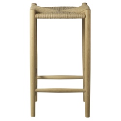 J164C bar stool – Oak  natural – 37 x37 x H67 cm - FDB Møbler