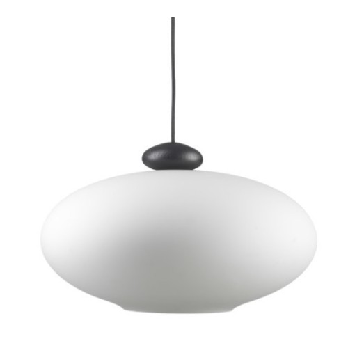 Suspension Hiti U3 - Verre opalin / chêne noir - FDB Møbler