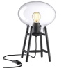 Lampe de table Hiti U4 - Transparent / chêne noir - FDB Møbler