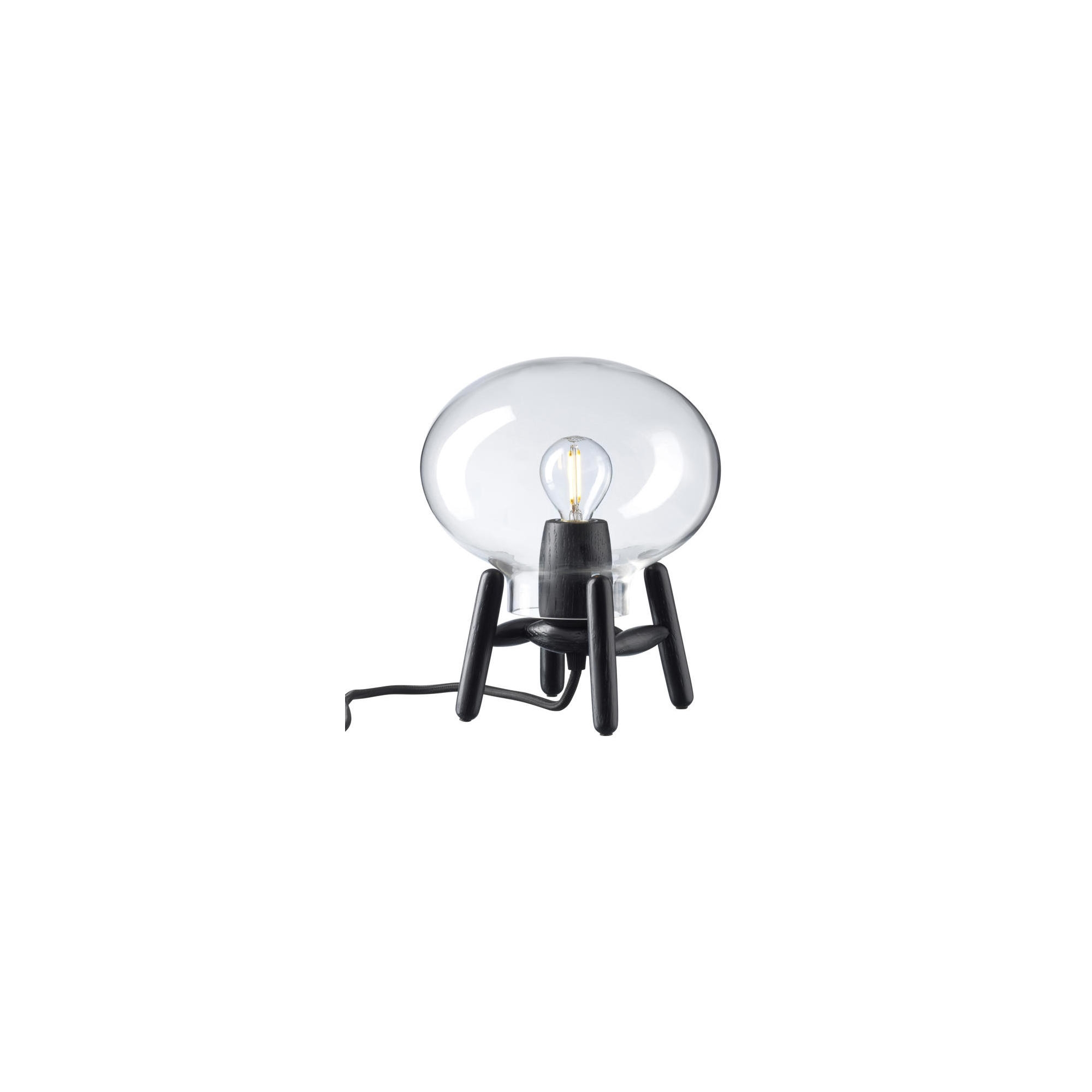 Mini lampe de table Hiti U6 - Transparent / chêne noir - FDB Møbler