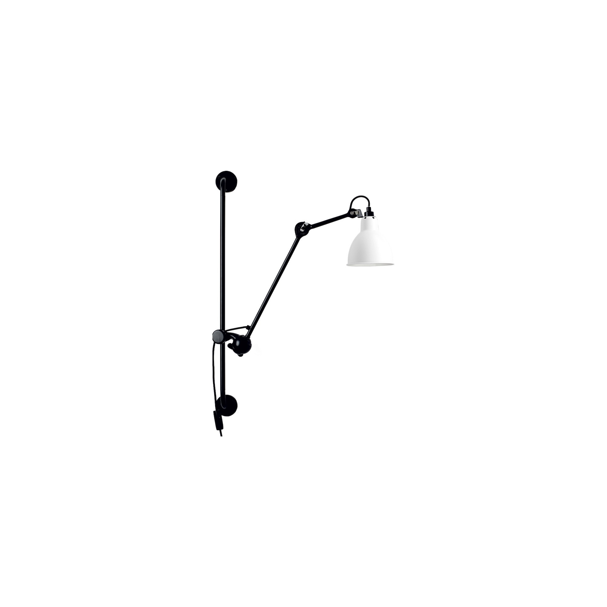 black / round white - Gras 210 - wall lamp - DCW éditions