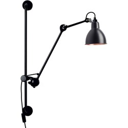 black / round black, copper inside - Gras 210 - wall lamp - DCW éditions