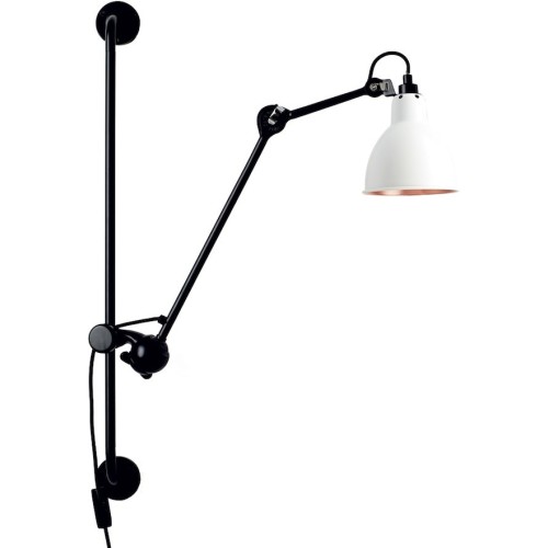 black / round white, copper inside - Gras 210 - wall lamp - DCW éditions